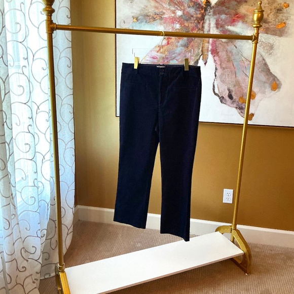 Anthropologie The Essential Curdoroy Trousers Size 14 Navy - Picture 1 of 5